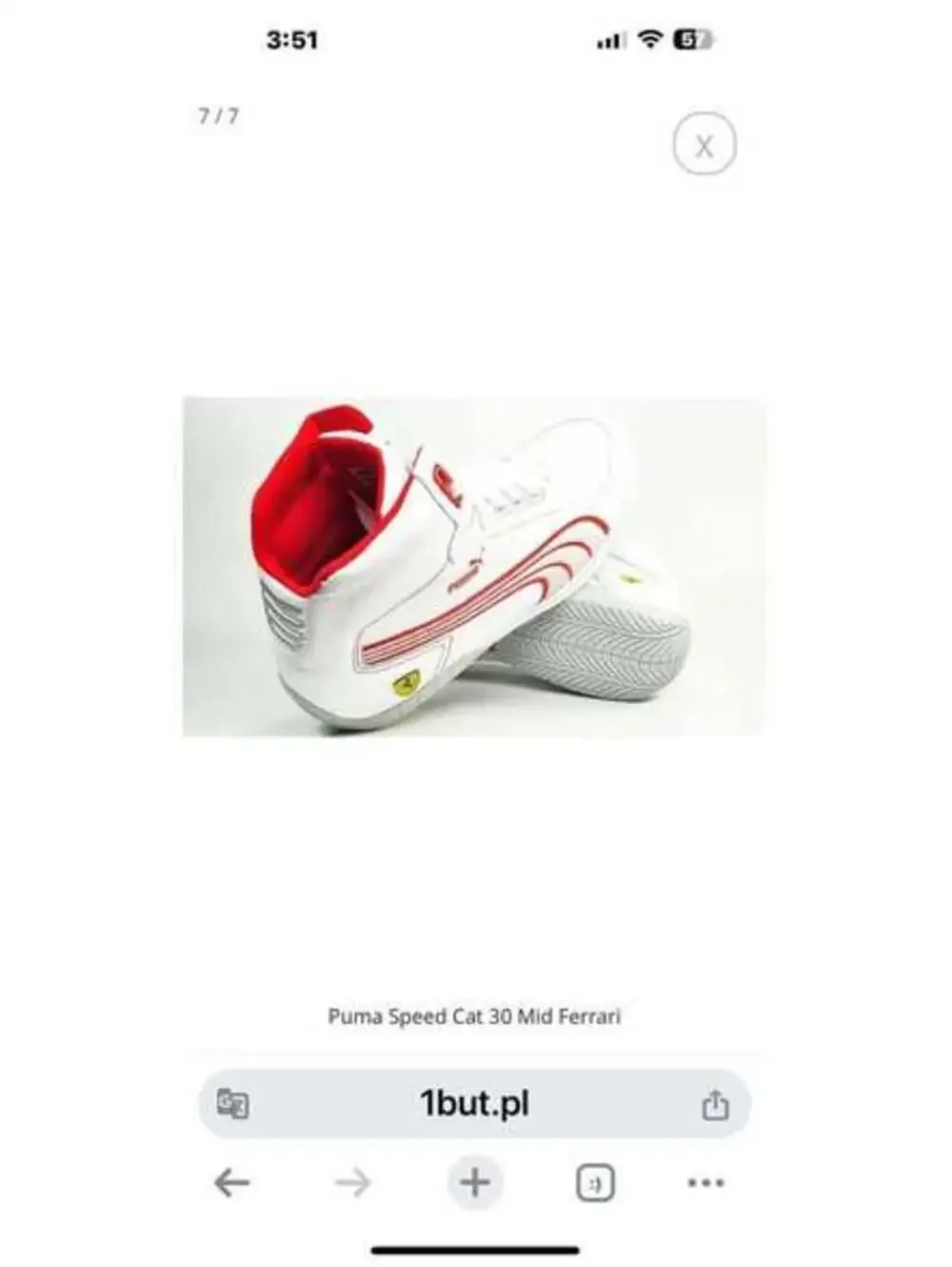 Puma Ferrari high top speed cats sneakers